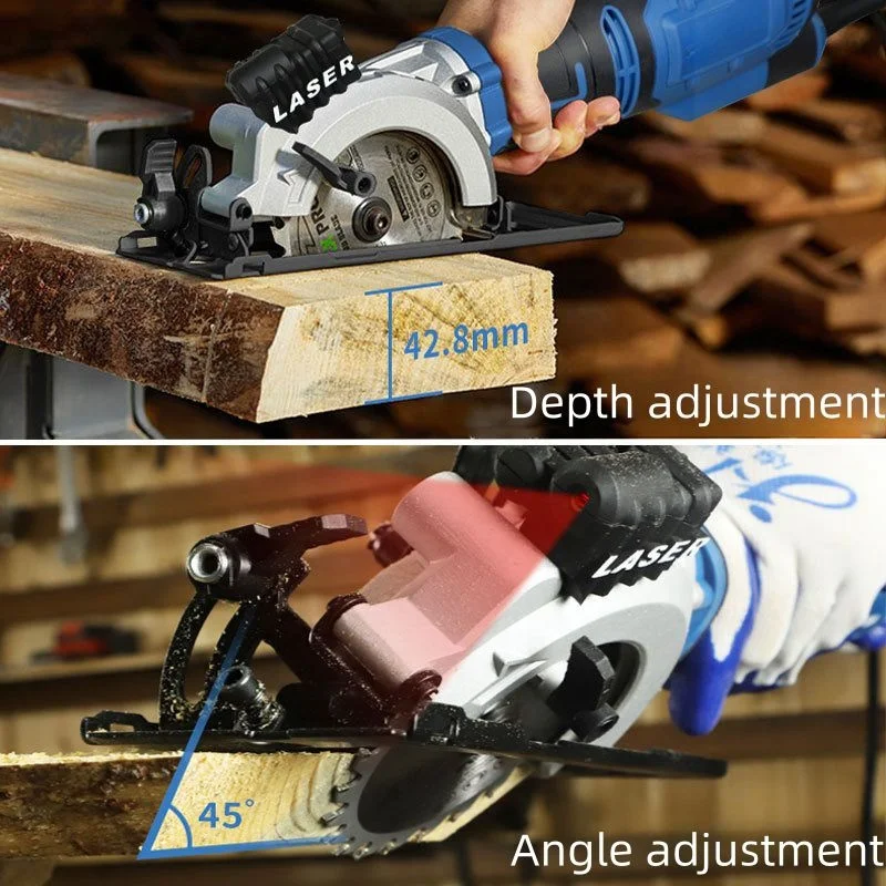 NEOBRISKEN Portable mini handheld electric circular saw machine for cutting stone, wood, plastic, and metal