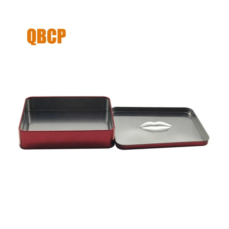 
Factory custom gold cosmetic tin containers tin case with wholesale price 