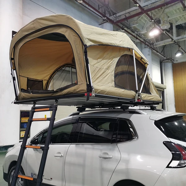 Lightweight Tetto auto PVC cover Soft shell roof top tent aluminum Rooftop tent overland Tetto auto Car Roof Top Tent