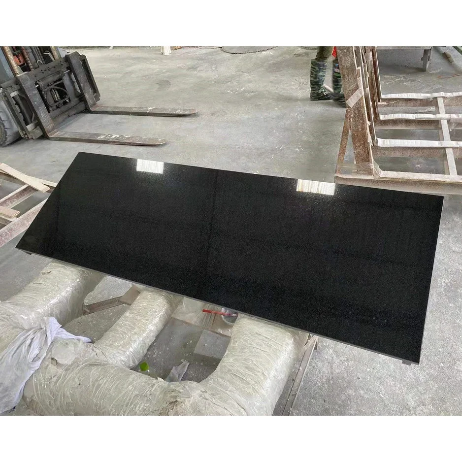 Polished Natural Stone Black China Shanxi Hebei Granite Brazil Italian Rivan Slate Tiled Hearth Pad For Stoves
