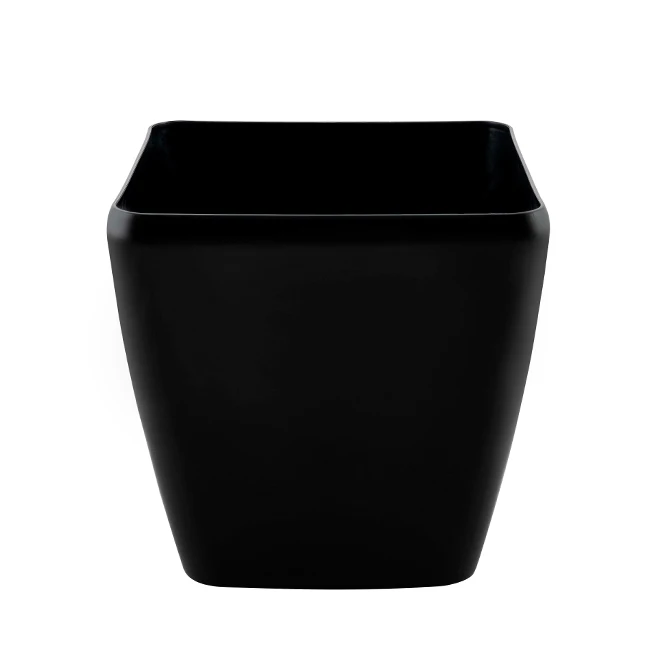colorful supermarket on sale thick plastic flower shape pot colorful square black ceramic flower pot