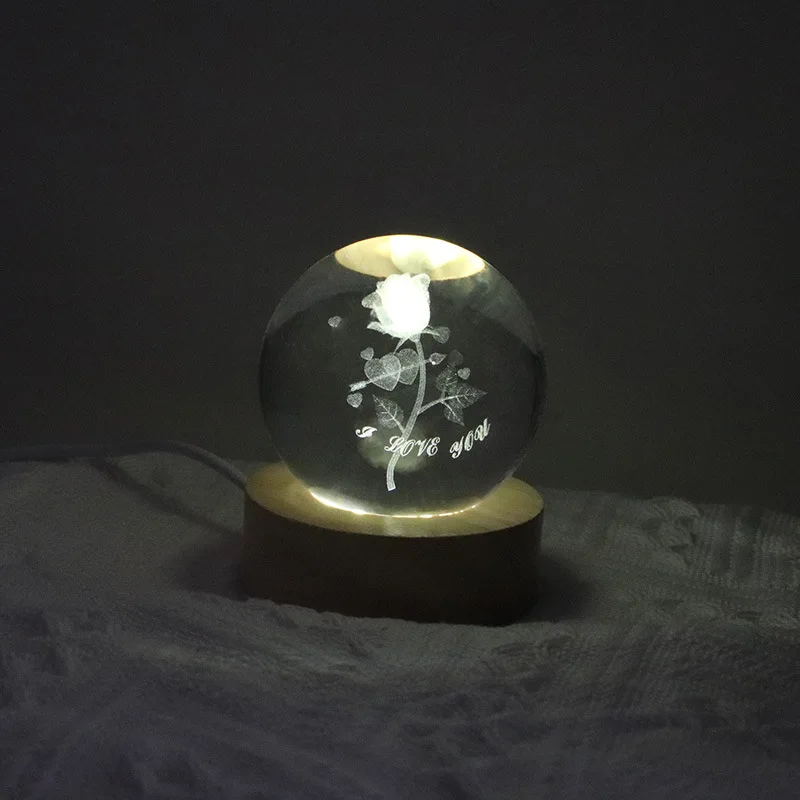 wholesale clear glass christmas ball ornaments Wholesale High Quality Crystal Ball K9 3D Laser Carved Creative Gifts Ball