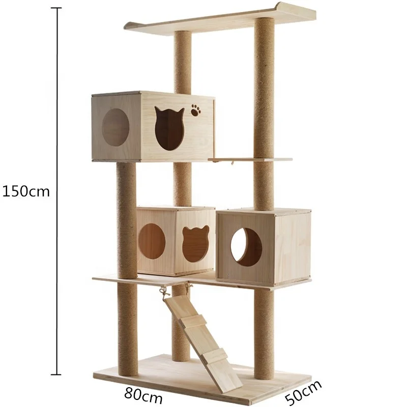 
Manufacturer supply wooden cat tree for large cats 