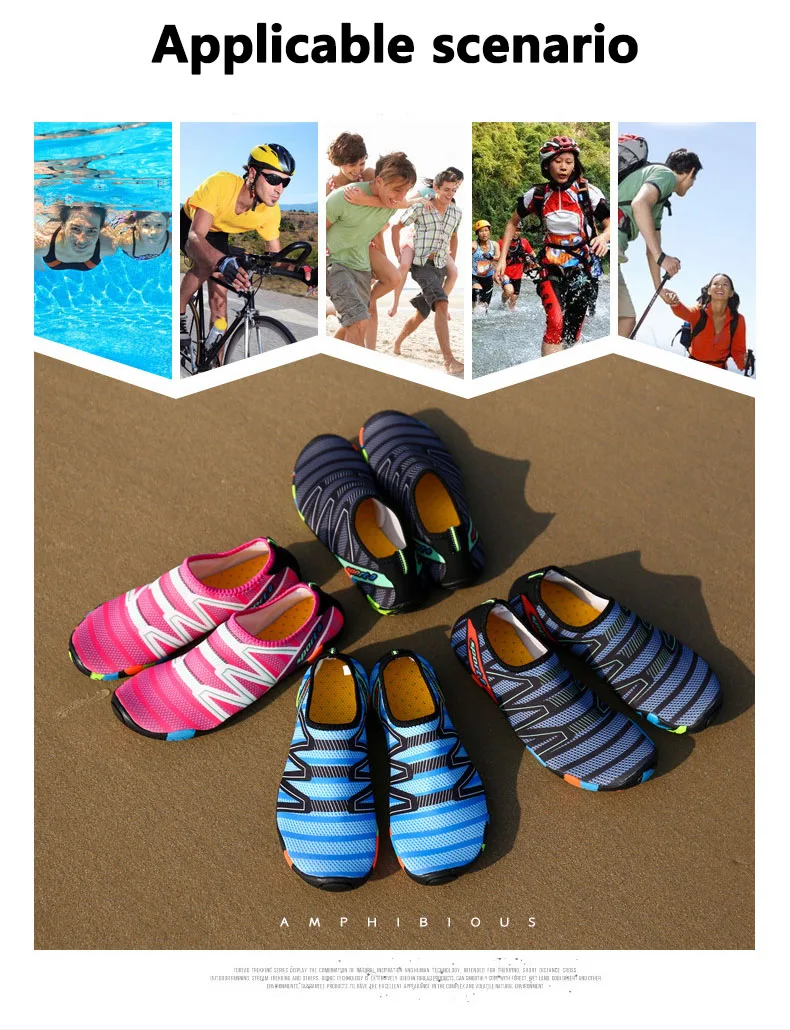 
Summer Women aqua shoes breathable soft socks water shoes men diving swimming beach shoes 