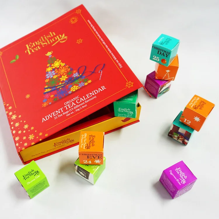 custom beauty christmas countdown felt box a day advent calendar