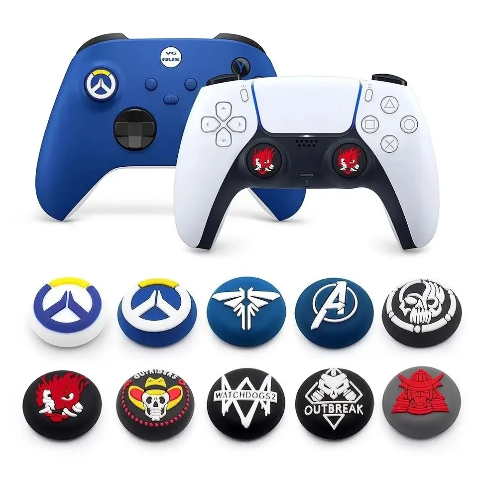 PS4/PS5 Controller Thumb Grip Key-hat 4 set Anti Skid Analog Silicone Joystick ThumbStick Grip Cover for PS5 Thumb Grip Key-hat