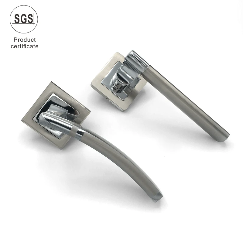 Современные золотые алюминиевые внутренние дверные ручки в черном квадратном стиле