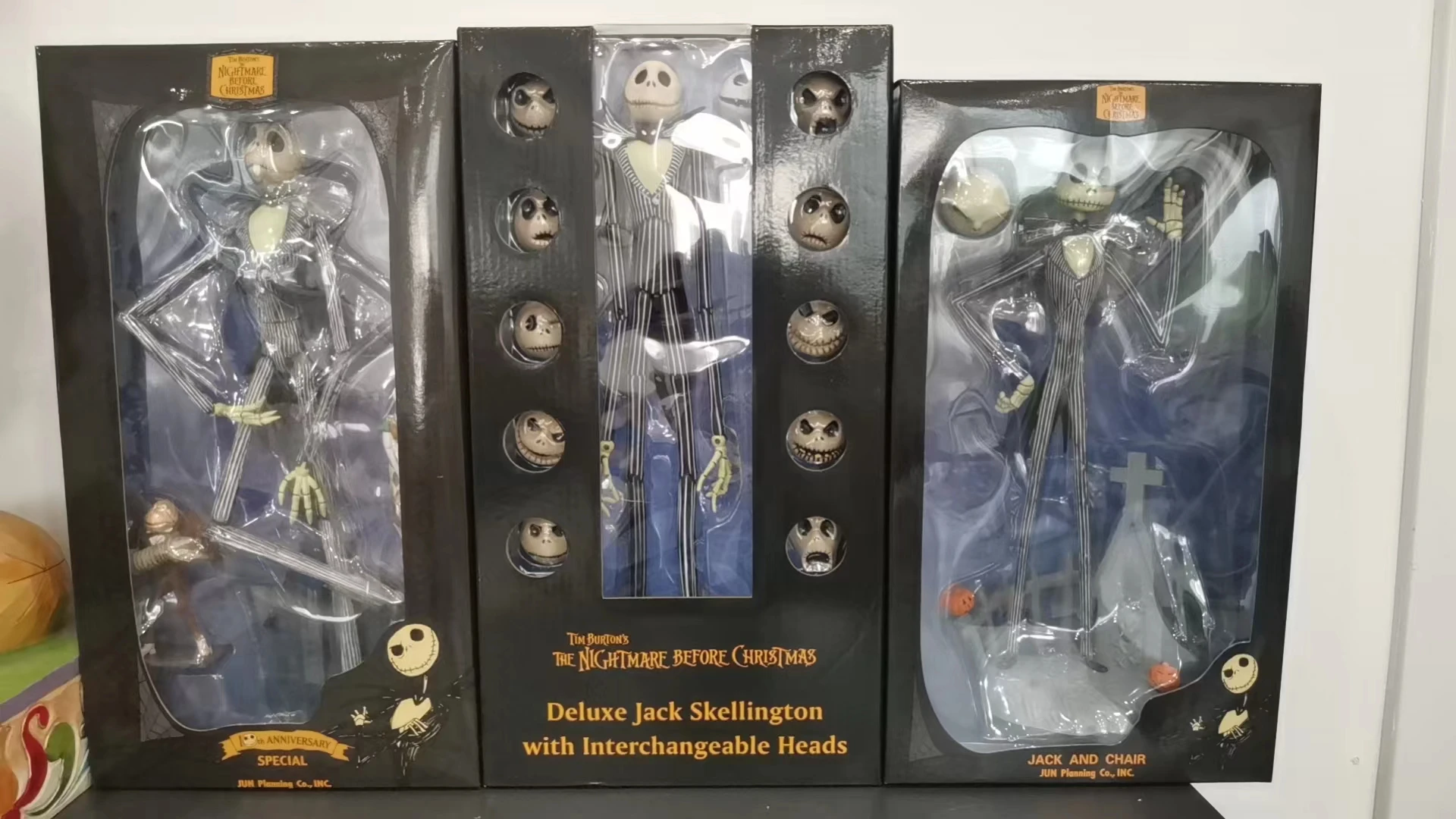 Hot sales Jack Skellington Deluxe with Interchangeable Head Nightmare Before Christmas action figure halloween gift for kid