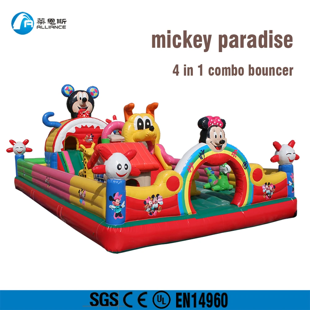 large Inflatable Mickey mouse Bouncer jumping Castle with slides for Sale