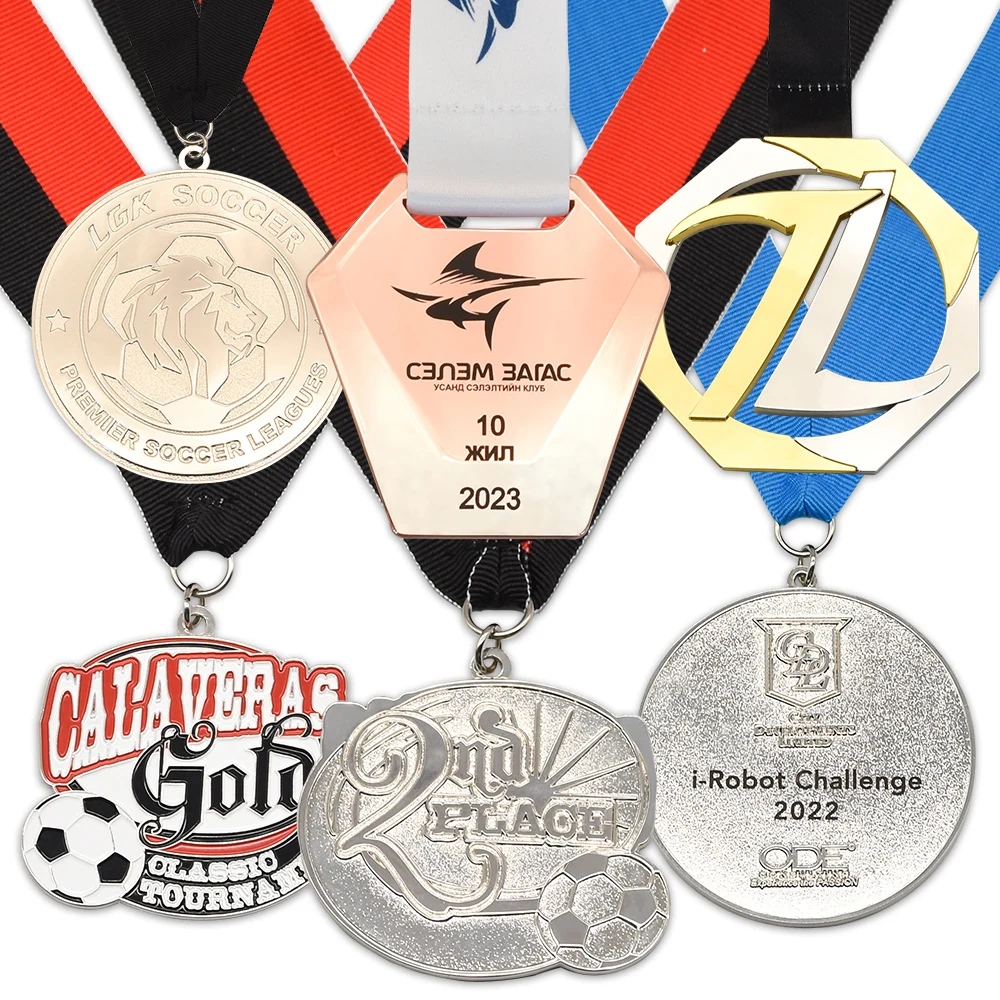 Wholesale Design Your Own Logo Blank Zinc Alloy 3D Gold Award Marathon Running Custom Metal Sport Medal