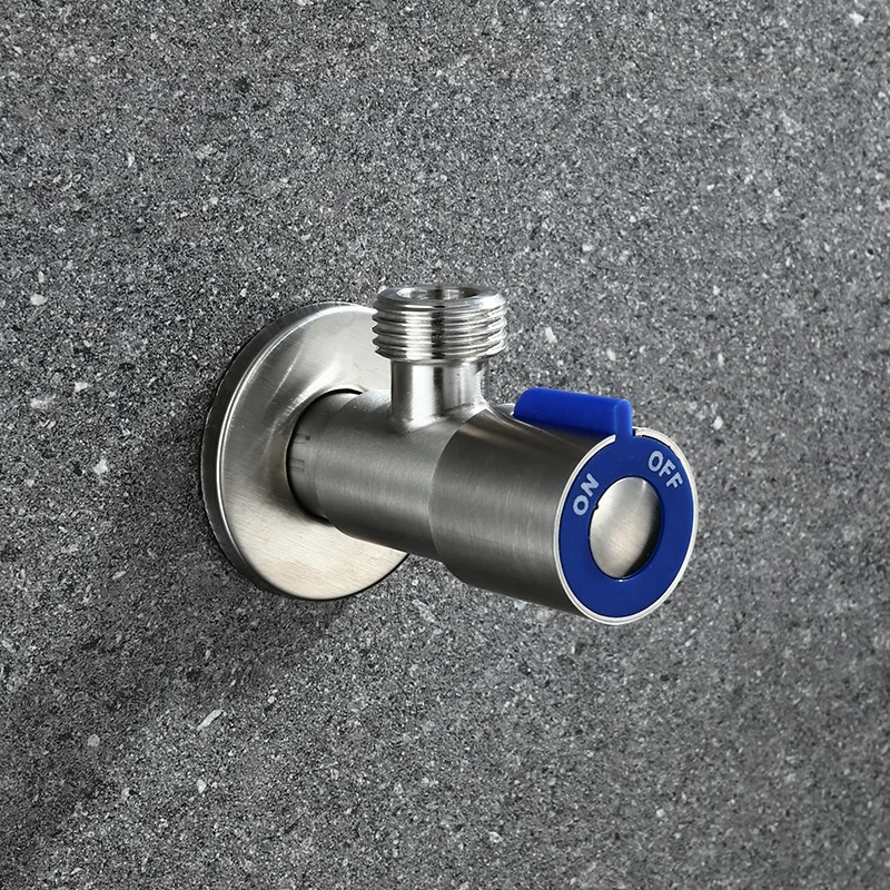 wholesale 304 stainless steel triangle valve wash bathroom basin angle valve for toilet