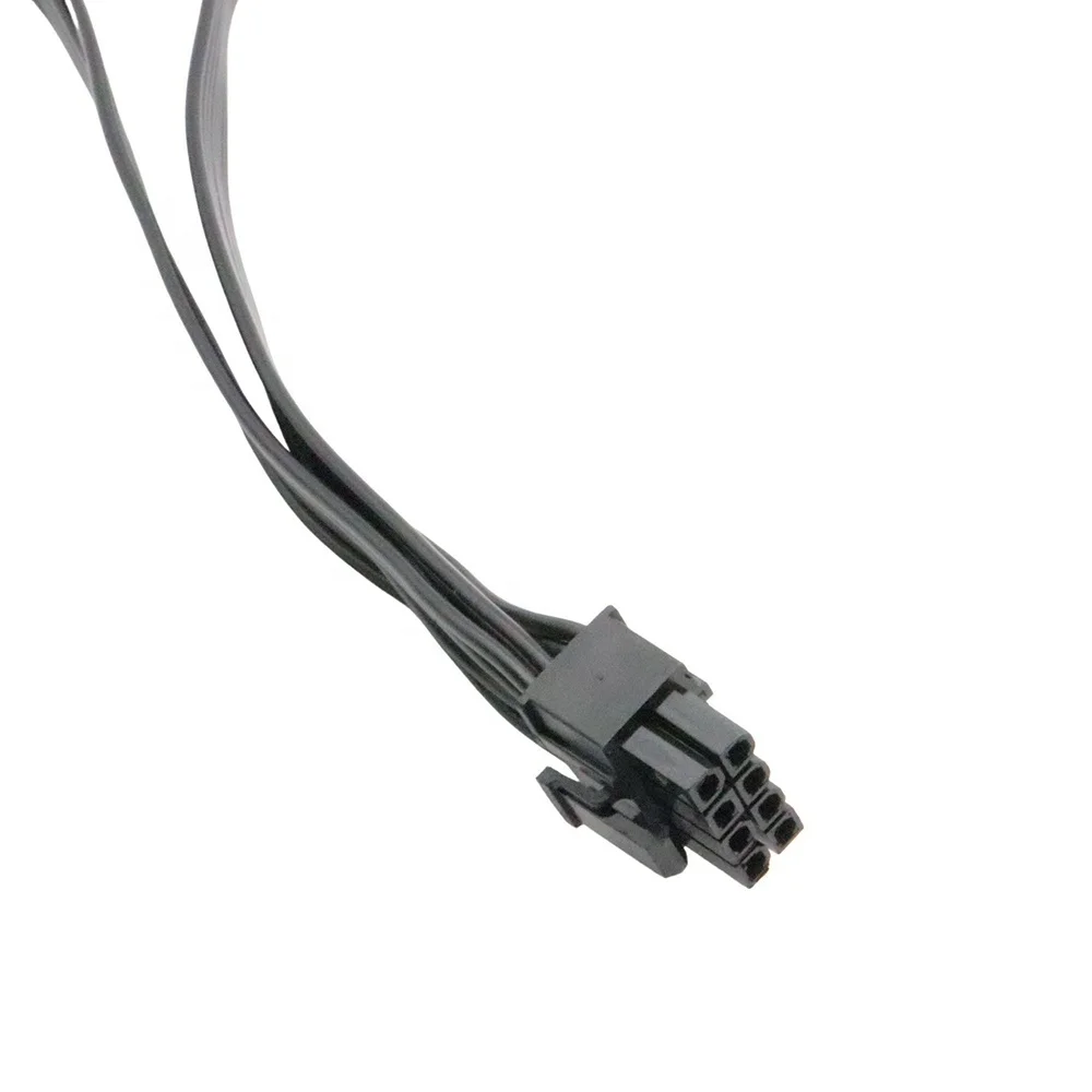 60cm Black PCI Express 8pin To Dual 6+2Pin Power Supply Cable PCIE 8 Pin 1 To 2 Spliter Power Graphics Module Cable