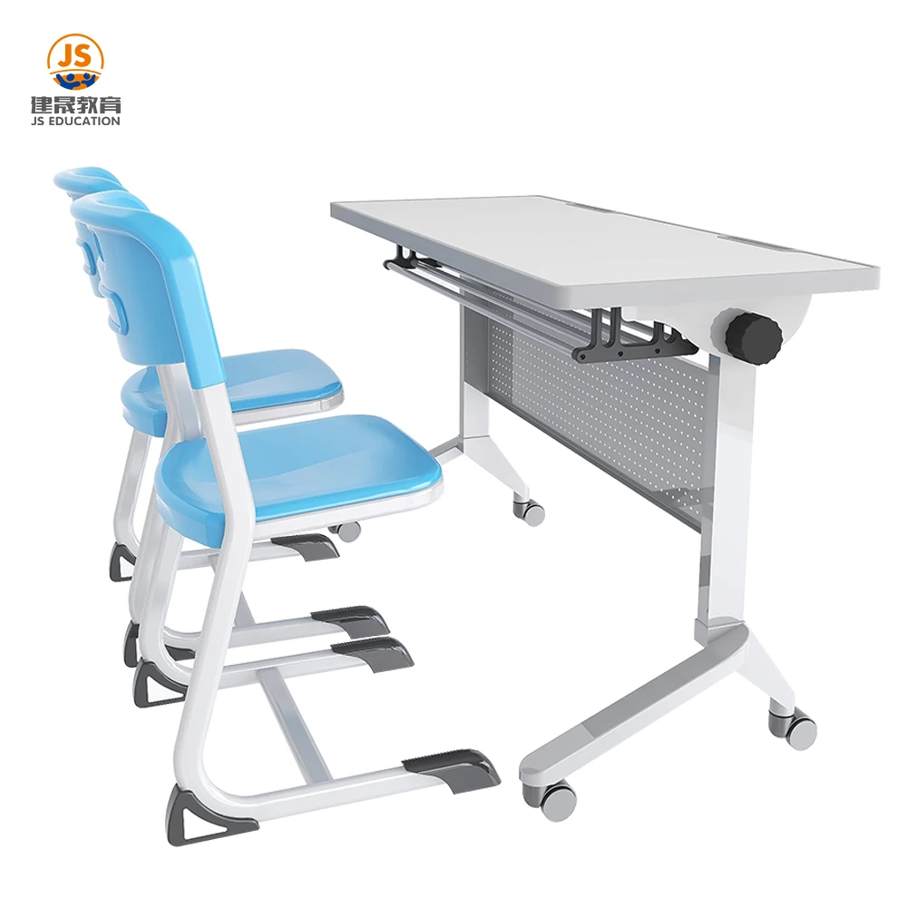 Double seat school desk chair for students Plating Single classroom desk and chair set