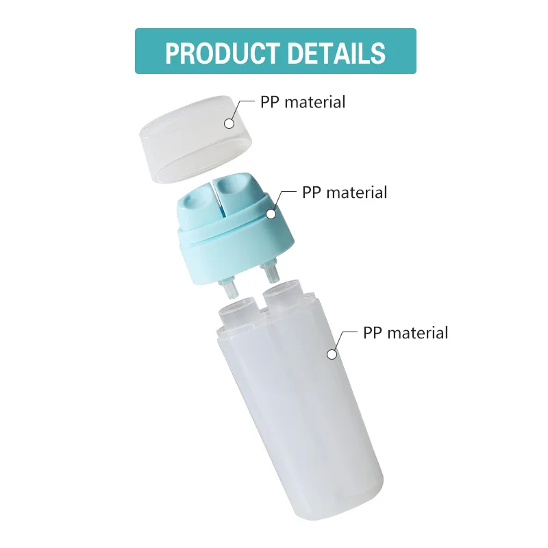 10ml+10ml 20ml+20ml Dual Chamber Dispenser Bottle Plastic Cosmetic 40ml Airless Pump Bottle