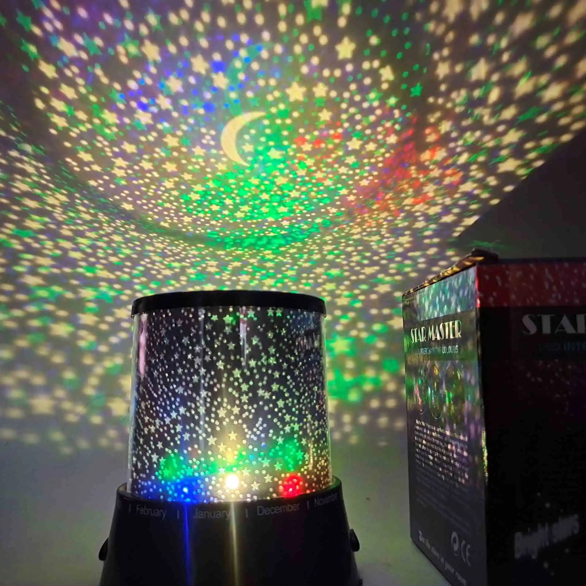 Indoor Creative LED Starry Sky Lights Christmas Projection Lamp Luminous Night Light Colorful Rotation Gift Decoration IP65