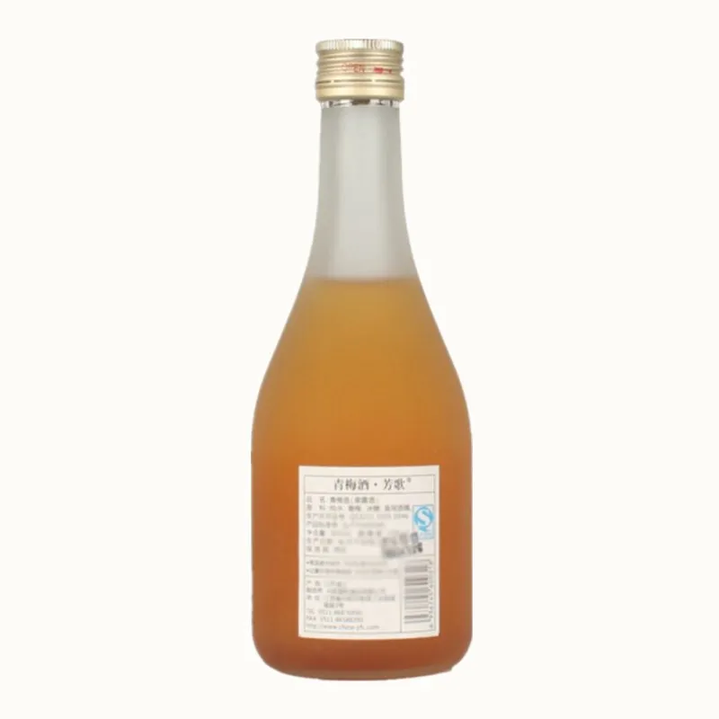 
unique shape Japanese style fine rice wine liquor glass bottle frosted fruit beverage glass bottles 350ml 