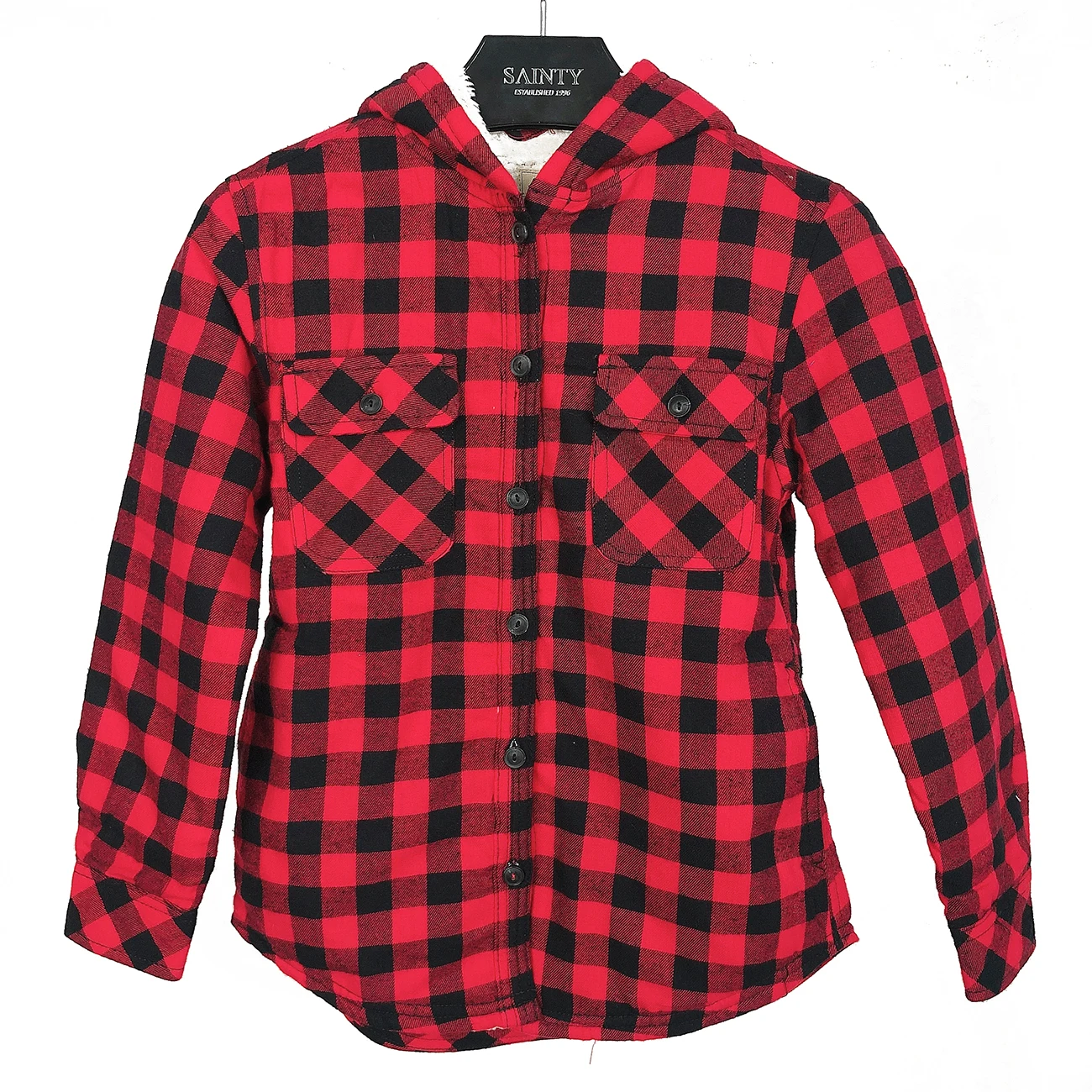 
2020 Wholesales Casual Wear Designed Autumn Winter Hooded Kids Girls OEM/ODM flannel plaid shirts 