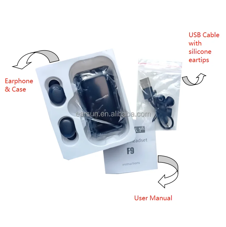Lonvel F9-5C Twin Audifonos Blue Tooth Tws Private Label Earbuds Headphone Earphone M10 Ipx 8 Waterproof Headset Digital Screen