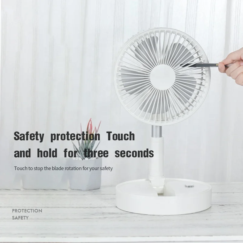 P9S Cooling Storage Floor Fan with Remote Control Standing Portable Fan Outdoor Battery Usb Fan Battery Charging