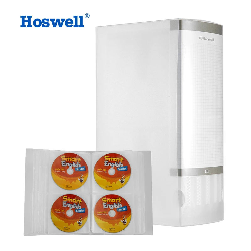 Amazon Hot sales 104 Capacity DVD CD case with tag memo Portable DVD/VCD Storage PP Protective Wallet Binder Holder Booklet