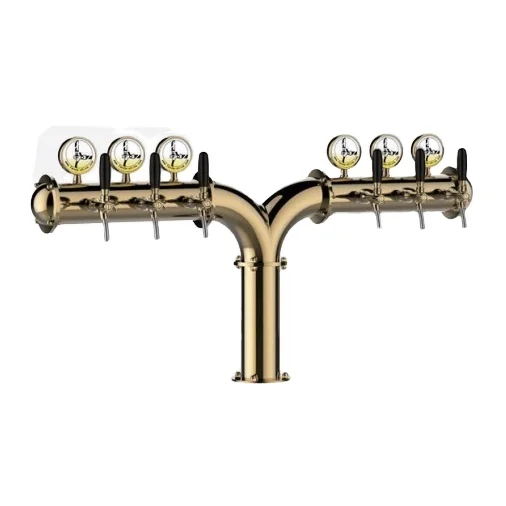 Factory directly wholesale 8 Taps Y shape Beer Tower Medallions custom stainless steel Beer machine Dispenser Tower for bar