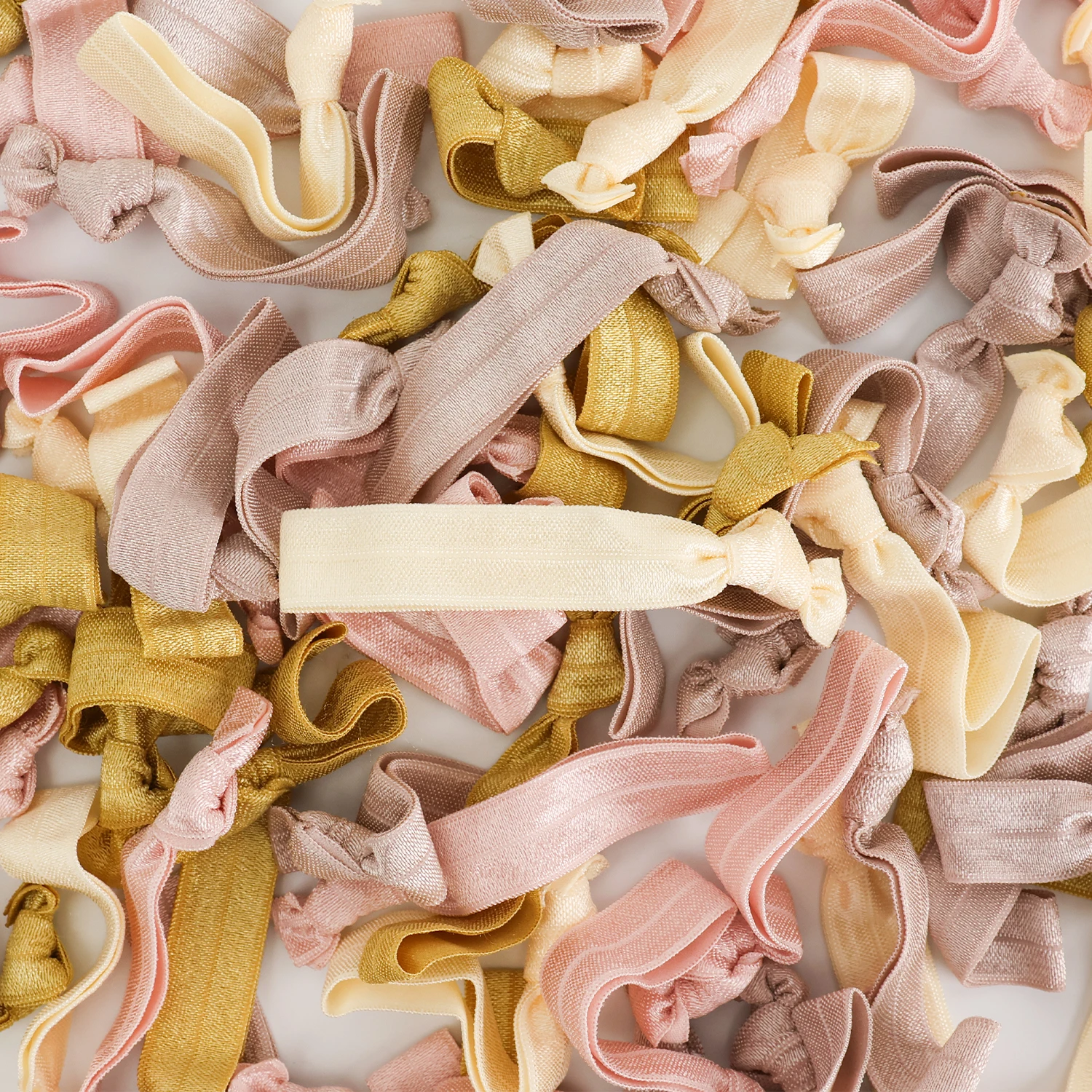 100 Pack No Crease Soft Ribbon No Damage Pony Tails Yoga  Elastic Bracelets Sport Elastic Knotted Hair Ties SetsFor Women