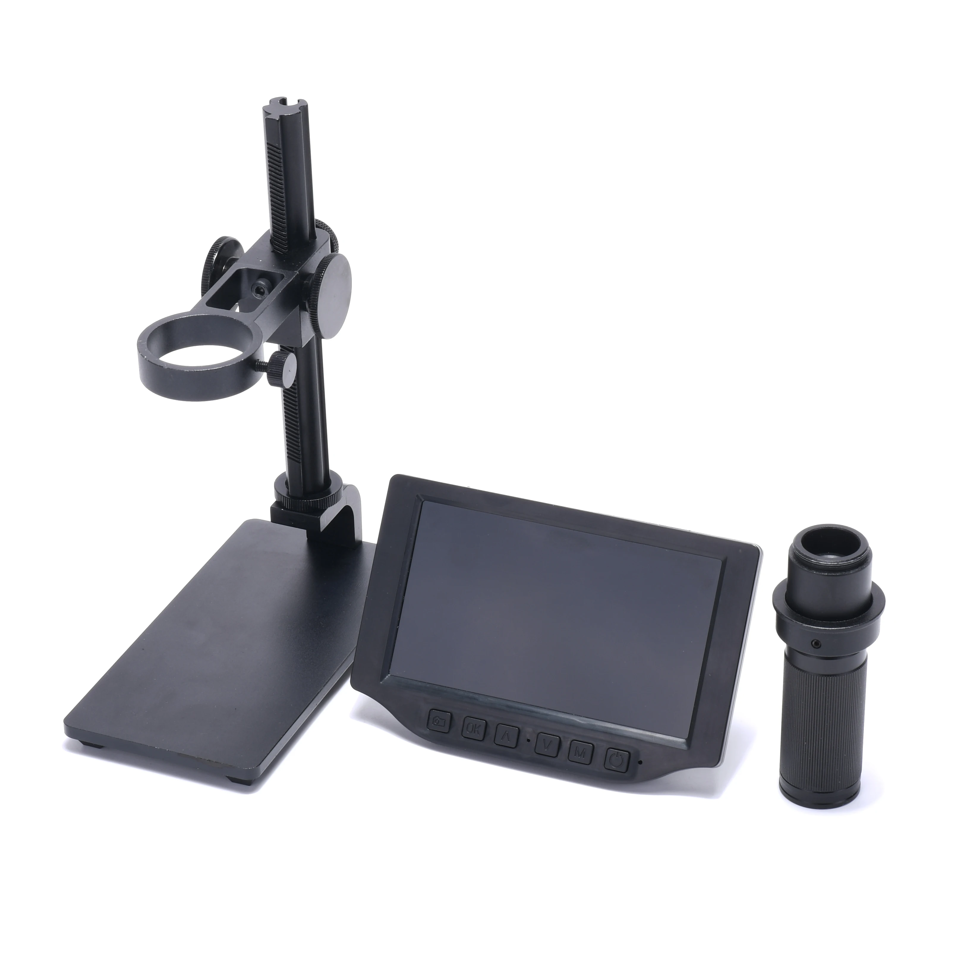 16MP 5 Inch Screen 1080P 60FPS HDMI-Compatible  USB Digital Industry Microscope Camera 150X C-mount Lens with 150X Zoom Lens