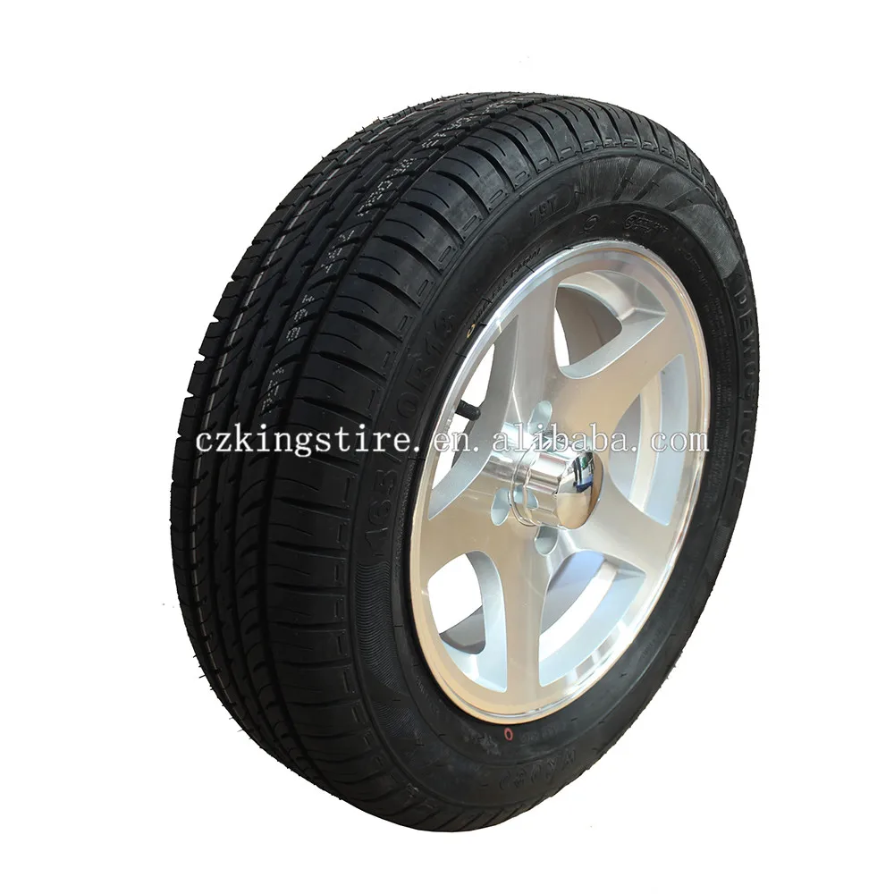 
factory supplier 165/70R13 light truck trailer tire with aluminum wheel 