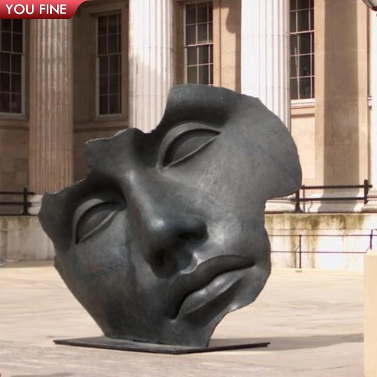 Известная Большая бронзовая скульптура «Игор миторай» искаженная Металлическая Статуя лица