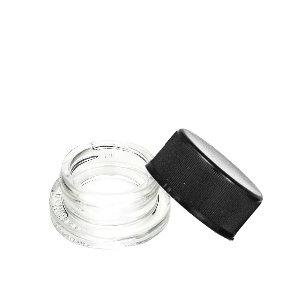 Non Stick 5ml 5g Glass Jar with CR Lid Thick Wall Sample Jar Glass Bottle for Spice Flower Concentrate Jar