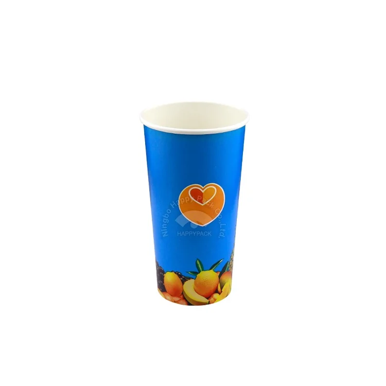 HAPPYPACK Custom Color Wholesale Disposable High Quality Party Paper Cup 20oz Cold Drink Paper Cup Free Sample