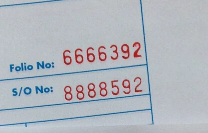 1678 numbering machines perforation