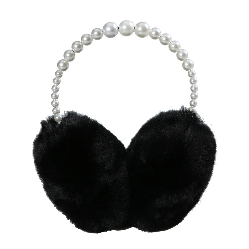 
Korean version of ear muff rabbit hair pearl frame thermal winter ear warm lovely earmuff ear cover 