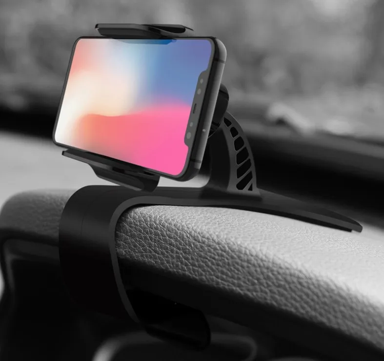Universal Car Phone Clip Holder Firmly Grip Never Slip Ultra Stable Dashboard Cell Phone Mount for Car Dash Fit for All iPhone