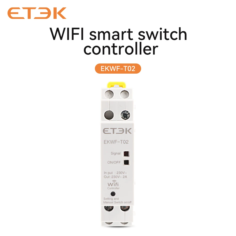 ETEK Bluetooth connection modular contactor AC 220v 2 pole Control by TUYA APP wifi magnetic 2P 40A smart electric contactors