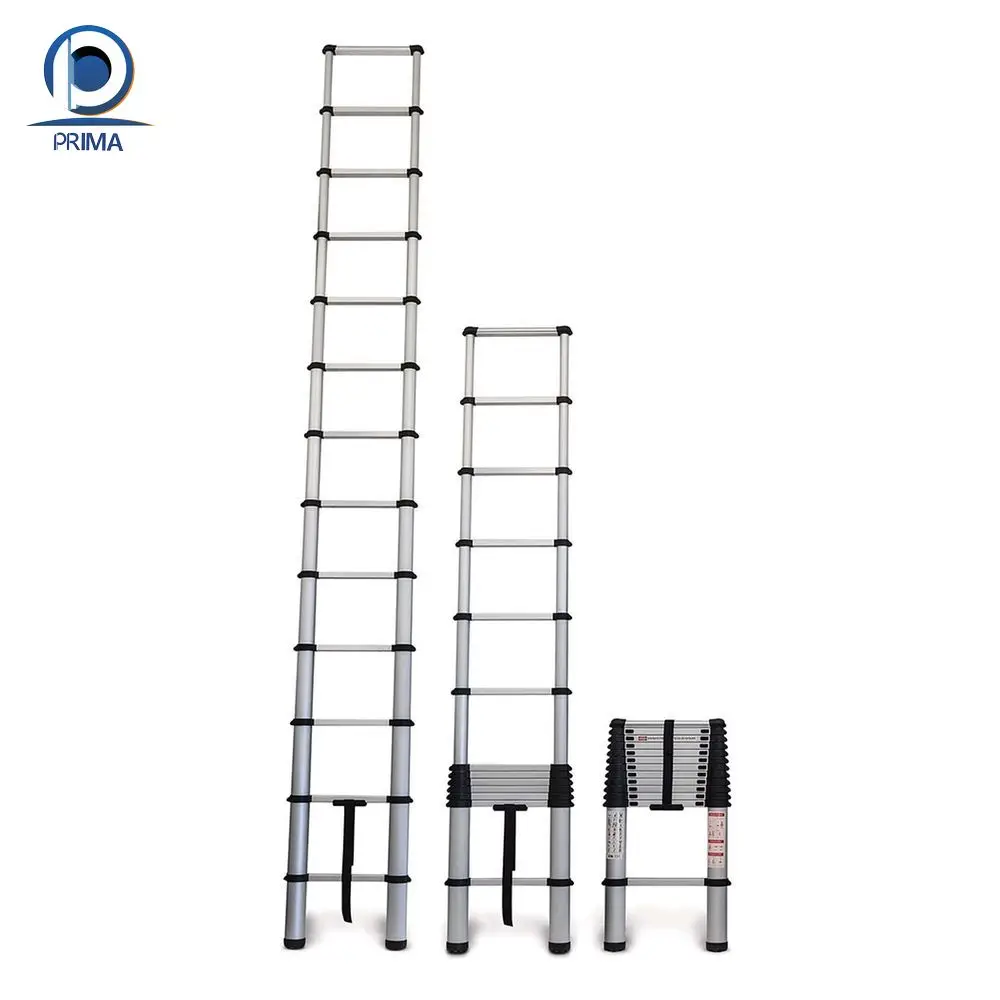 PRIMA Strong Ladder 12 Steps Alloy Steel Folding Ladder For Attic Mini Ladder