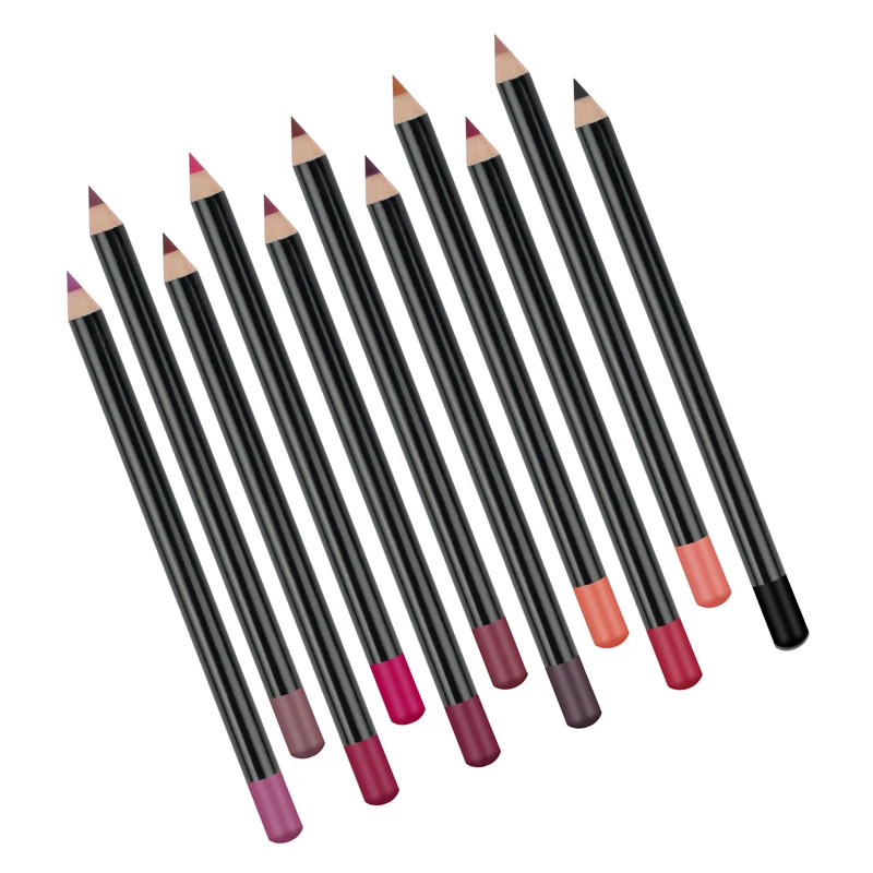 Mini Makeup Cosmetics Private Label Matte Waterproof Wood Lip Pencil Lip Liner