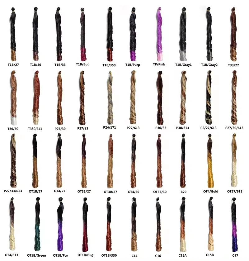 150g Display Loose Body Wave Pony Style Spiral Curl Crochet Braid French Curls Synthetic Hair Extensions  Curly Braiding Hair