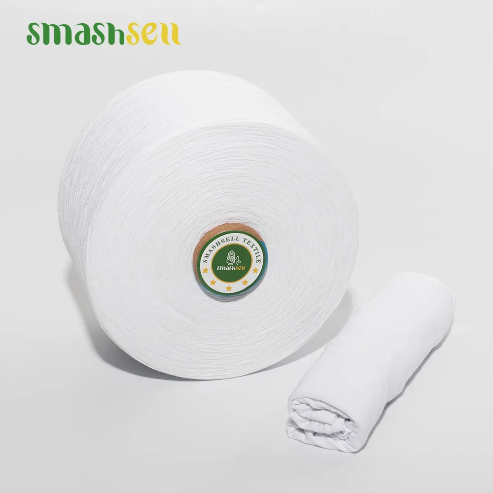 500g t shirt yarn cotton chrochet ne 6/1 raw white recycled cotton yarn knitted gloves full cotton eco friendly yarn