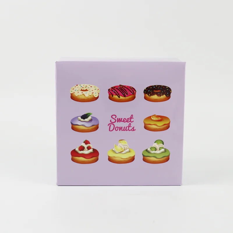 Hot Selling Wholesale Custom Bakery Mochi Donuts Packaging Doughnut Box With Insert