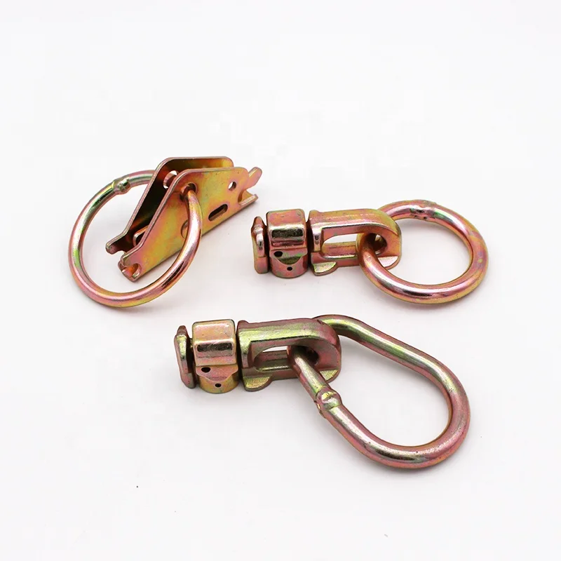 
2 inch Cargo Lashing Belts ratchet E Track Tie Down Fitting With O Ring Horizontal Galvanized E Track 
