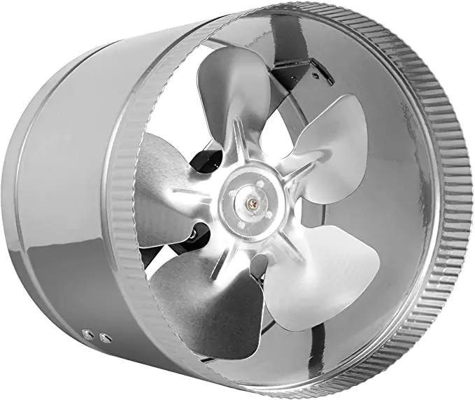 ETL approved 8 Inch 520 CFM Inline Booster Fan Intake Fan for Hydroponic and ventilation in HVAC with plug