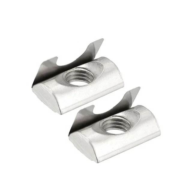 45 серия рулонная Т-образная гайка с пружинными листовыми самовыравнивающимися T-образными гайками