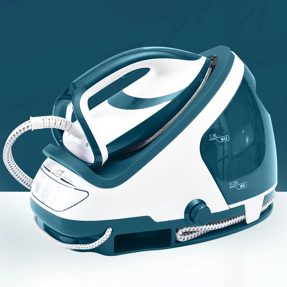 High-power ECO 7.0 bar high performance portable handheld garment steam generator and station iron with boiler