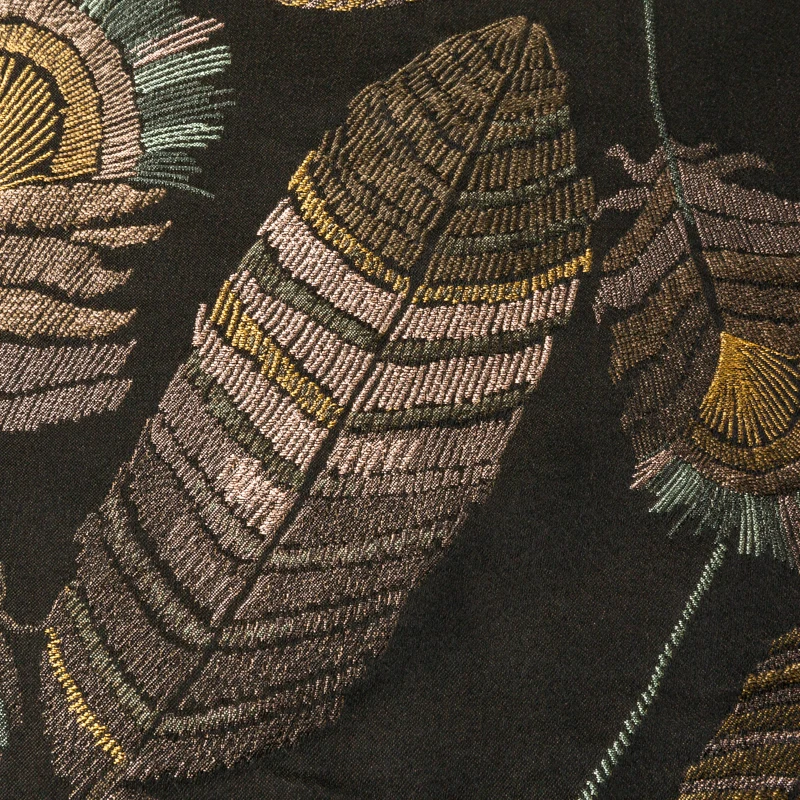 KEER Factory Wholesale JBS5383M new arrival product wonderful feather pattern design brocade woven  jacquard polyester fabric