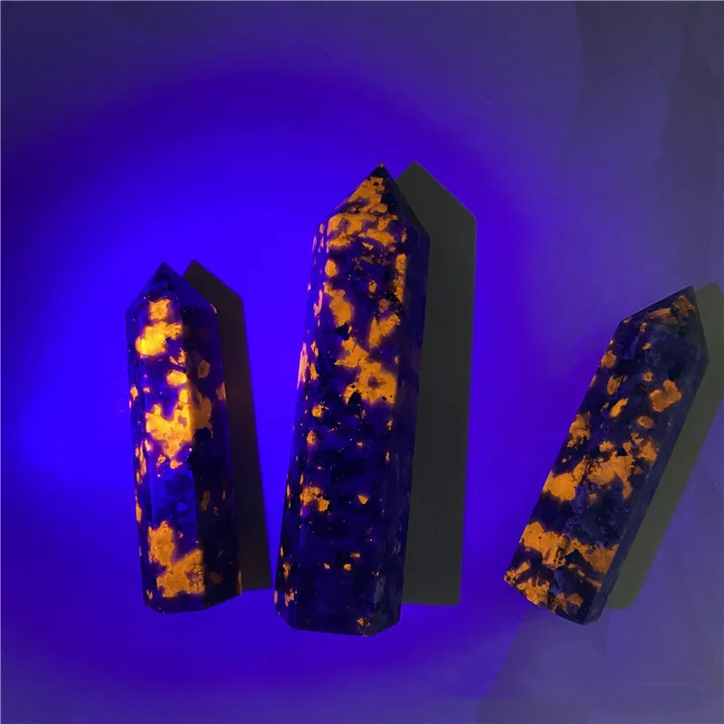 100% Natural  Chakra Healing stones high quality yooperlite palm stone crystal wand point sphere for fengshui