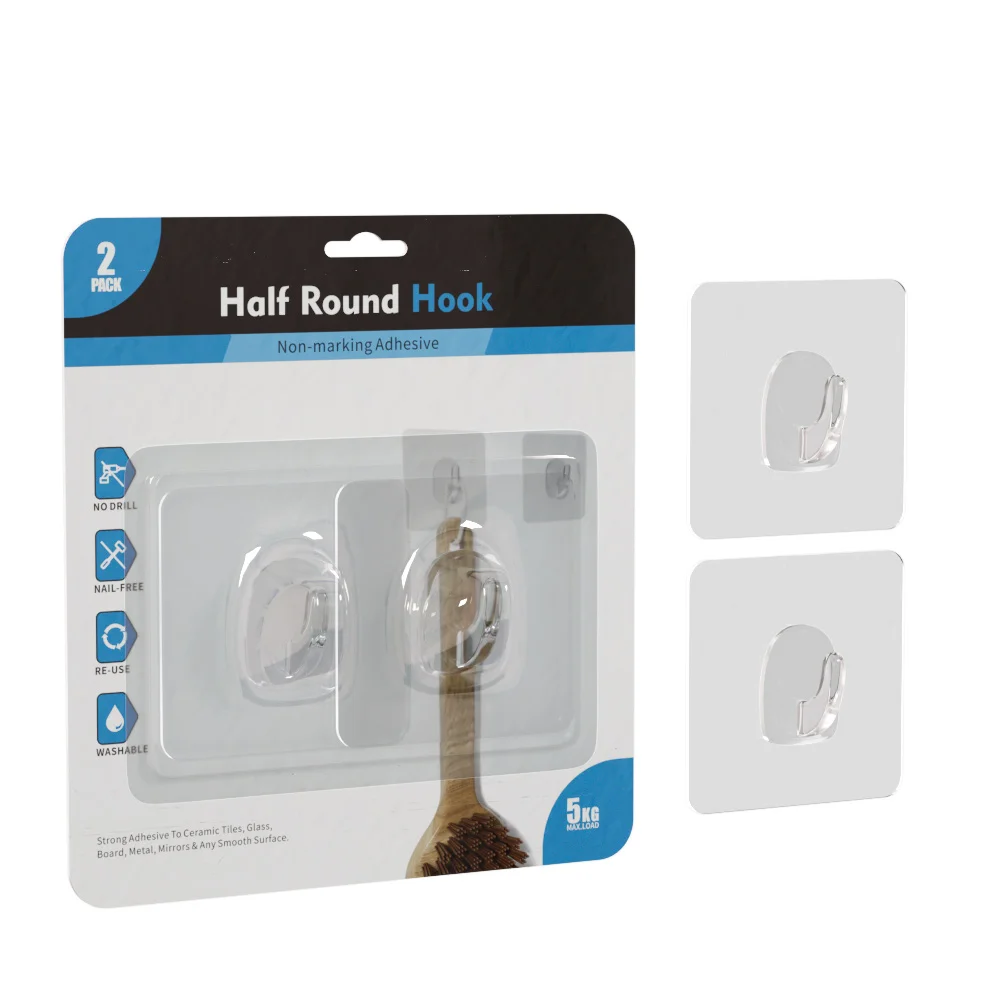 Durable PVC Display Hat Hook Plastic Wall-Mounted Clothes Hanger Door & Rails for Bathroom Coat for Sundries