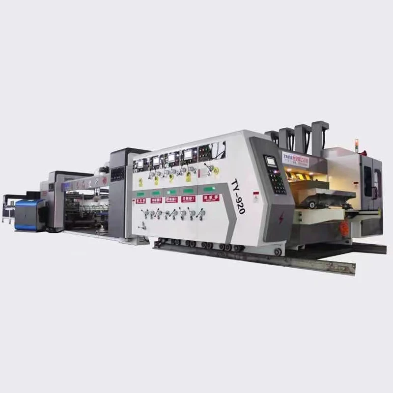 Printer Die Cutter Slotter Folder Gluer Automatic Packing Carton Box Linkage Line Machine Manufacturer