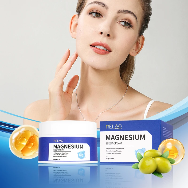 Wholesale Muscle Relief Magnesium Sleep Cream Lavender Body Butter Private Label Magnesium Cream For Kids Adults
