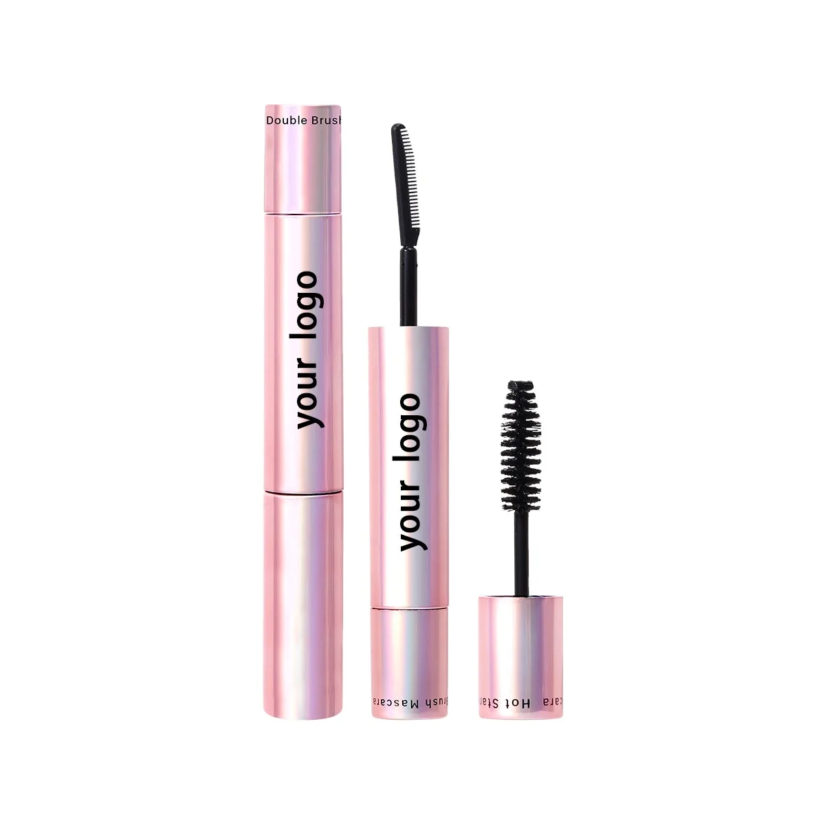 Wholesale Popular Double Heads Private Label 3D Mascara Eyelash Fiber Mascara